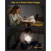 imageGlocusent 16 LED Mini Book Light for Reading in Bed Clip On Reading Light Rechargeable ampamp Long Lasting for 80Hrs 3 Colors ampamp 5 Brightness Levels Perfect Reader Gifts Book Lovers Kids BlackWhite