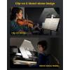 imageGlocusent 57 LED Super Bright Music Stand Light Eye Caring Clipon Piano Light 3 Color ampamp 5 Brightness USBC Rechargeable Long Lasting up to 140 Hrs Perfect for The Piano Sheet MusicGray