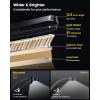 imageGlocusent 57 LED Super Bright Music Stand Light Eye Caring Clipon Piano Light 3 Color ampamp 5 Brightness USBC Rechargeable Long Lasting up to 140 Hrs Perfect for The Piano Sheet MusicBlackWider Light Bar