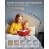 imageGlocusent 5W MultiPurpose Clip On Light 38 LED Eye Caring Reading Bed Lamp 5 Color ampamp 5 Brightness with a Remote 30Min Auto Off Timer Perfect for Bed ReadingStudyingWorkingBlack