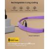 imageGlocusent Book Light 3Color ampamp 6Brightness Reading Light Bendable Neck Light 80hr Lasting Rechargeable Lamp Perfect Book Light for Reading in Bed Knitting Camping Repairing Book Lovers GiftsPurple