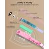 imageGlocusent Book Light 3Color ampamp 6Brightness Reading Light Bendable Neck Light 80hr Lasting Rechargeable Lamp Perfect Book Light for Reading in Bed Knitting Camping Repairing Book Lovers GiftsLight Pink