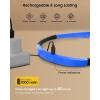 imageGlocusent Book Light 3Color ampamp 6Brightness Reading Light Bendable Neck Light 80hr Lasting Rechargeable Lamp Perfect Book Light for Reading in Bed Knitting Camping Repairing Book Lovers GiftsLake Blue