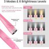 imageGlocusent Book Light 3Color ampamp 6Brightness Reading Light Bendable Neck Light 80hr Lasting Rechargeable Lamp Perfect Book Light for Reading in Bed Knitting Camping Repairing Book Lovers GiftsPink