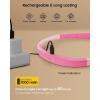 imageGlocusent Book Light 3Color ampamp 6Brightness Reading Light Bendable Neck Light 80hr Lasting Rechargeable Lamp Perfect Book Light for Reading in Bed Knitting Camping Repairing Book Lovers GiftsLight Pink