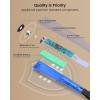 imageGlocusent Book Light 3Color ampamp 6Brightness Reading Light Bendable Neck Light 80hr Lasting Rechargeable Lamp Perfect Book Light for Reading in Bed Knitting Camping Repairing Book Lovers GiftsLake Blue