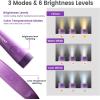 imageGlocusent Book Light 3Color ampamp 6Brightness Reading Light Bendable Neck Light 80hr Lasting Rechargeable Lamp Perfect Book Light for Reading in Bed Knitting Camping Repairing Book Lovers GiftsPurple