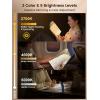 imageGlocusent Book Light Reading Light with Sleep Aid ampamp Timer 5 BrightnessLevel ampamp 3Color Upgraded USBC Rechargeable Clipon Book Lamp Portable Book Light Reading at Night for Book LoversDark Blue