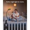 imageGlocusent Clip on Light 72LED Clip on Lamp with Amber Night Light 3 Colors ampamp 5 Brightness Bed Lamp 30Min Auto Off Timer Perfect Eye Charging Reading Lamps for BedBunk BedBlack 20