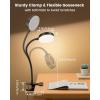 imageGlocusent Clip on Light 72LED Clip on Lamp with Amber Night Light 3 Colors ampamp 5 Brightness Bed Lamp 30Min Auto Off Timer Perfect Eye Charging Reading Lamps for BedBunk BedBlack 20