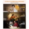 imageGlocusent Clip on Light 72LED Clip on Lamp with Amber Night Light 3 Colors ampamp 5 Brightness Bed Lamp 30Min Auto Off Timer Perfect Eye Charging Reading Lamps for BedBunk BedBlack 20