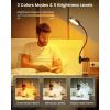 imageGlocusent Clip on Light 72LED Clip on Lamp with Amber Night Light 3 Colors ampamp 5 Brightness Bed Lamp 30Min Auto Off Timer Perfect Eye Charging Reading Lamps for BedBunk BedBlack