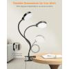 imageGlocusent Clip on Light 72LED Clip on Lamp with Amber Night Light 3 Colors ampamp 5 Brightness Bed Lamp 30Min Auto Off Timer Perfect Eye Charging Reading Lamps for BedBunk BedBlack