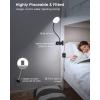 imageGlocusent Clip on Light 72LED Clip on Lamp with Amber Night Light 3 Colors ampamp 5 Brightness Bed Lamp 30Min Auto Off Timer Perfect Eye Charging Reading Lamps for BedBunk BedBlack