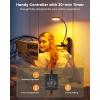 imageGlocusent Clip on Light 72LED Clip on Lamp with Amber Night Light 3 Colors ampamp 5 Brightness Bed Lamp 30Min Auto Off Timer Perfect Eye Charging Reading Lamps for BedBunk BedBlack