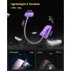 imageGlocusent Horizontal ETHead Book Light for Reading in Bed Eye Caring CRI 95 3 Colors ampamp 5 Brightness Rechargeable Long Lasting Reading Light 14Oz Lightweight ampamp Portable Perfect for Book LoversPurple