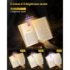 imageGlocusent Horizontal ETHead Book Light for Reading in Bed Eye Caring CRI 95 3 Colors ampamp 5 Brightness Rechargeable Long Lasting Reading Light 14Oz Lightweight ampamp Portable Perfect for Book LoversPurple