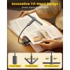imageGlocusent Innovative TriHead Book Light for Reading in Bed 3 Colors ampamp 5 Brightness Levels 1000mAh Rechargeable with 30Min Timer 10100Hrs Partner Friendly Perfect for Book LoversBlack