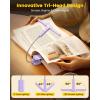 imageGlocusent Innovative TriHead Book Light for Reading in Bed 3 Colors ampamp 5 Brightness Levels 1000mAh Rechargeable with 30Min Timer 10100Hrs Partner Friendly Perfect for Book LoversPurple