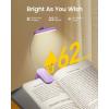 imageGlocusent Rotatable Book Light for Reading in Bed 22 LEDs Reading Light with Stepless Dimming ampamp Color Changing Rechargeable Clip on Book Light with Timer 1000mAh ampamp Up to 100hrs Book Lovers GiftPurple