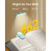 imageGlocusent Rotatable Book Light for Reading in Bed 22 LEDs Reading Light with Stepless Dimming ampamp Color Changing Rechargeable Clip on Book Light with Timer 1000mAh ampamp Up to 100hrs Book Lovers GiftBlue