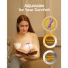 imageGlocusent Rotatable Book Light for Reading in Bed 22 LEDs Reading Light with Stepless Dimming ampamp Color Changing Rechargeable Clip on Book Light with Timer 1000mAh ampamp Up to 100hrs Book Lovers GiftPurple