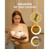 imageGlocusent Rotatable Book Light for Reading in Bed 22 LEDs Reading Light with Stepless Dimming ampamp Color Changing Rechargeable Clip on Book Light with Timer 1000mAh ampamp Up to 100hrs Book Lovers GiftGray