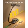 imageGlocusent Rotatable Book Light for Reading in Bed 22 LEDs Reading Light with Stepless Dimming ampamp Color Changing Rechargeable Clip on Book Light with Timer 1000mAh ampamp Up to 100hrs Book Lovers GiftGray