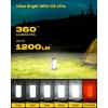 imageGlocusent Survival Camping Lantern 106LED with 5 Brightness Up to 1200LM 3 Modes ampamp SOS Rechargeable Lantern for 80hrs IP68 Waterproof Emergency Lanterns for Power outages GreenGray