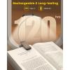 imageGlocusent Wingy Book Light 48 LED Reading Light with Timer ampamp Sleep Aid 2Switch 5 Brightness ampamp 3Color Adjust Rechargeable Clip on Book Light for Reading at Night in Bed Book Lamp for Book Loversblack