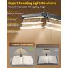 imageGlocusent Wingy Book Light 48 LED Reading Light with Timer ampamp Sleep Aid 2Switch 5 Brightness ampamp 3Color Adjust Rechargeable Clip on Book Light for Reading at Night in Bed Book Lamp for Book Loversblack