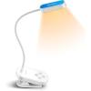 imageGlocusent 16 LED Mini Book Light for Reading in Bed Clip On Reading Light Rechargeable ampamp Long Lasting for 80Hrs 3 Colors ampamp 5 Brightness Levels Perfect Reader Gifts Book Lovers Kids BlackWhite