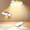 imageGlocusent Rotatable Book Light for Reading in Bed 22 LEDs Reading Light with Stepless Dimming ampamp Color Changing Rechargeable Clip on Book Light with Timer 1000mAh ampamp Up to 100hrs Book Lovers GiftWhite