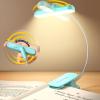 imageGlocusent Rotatable Book Light for Reading in Bed 22 LEDs Reading Light with Stepless Dimming ampamp Color Changing Rechargeable Clip on Book Light with Timer 1000mAh ampamp Up to 100hrs Book Lovers GiftBlue