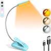 imageGlocusent Willow Book Light for Reading in Bed 10LED Bright Reading Light 3 Colors ampamp 3 Brightness Rechargeable Book Light Lasts for 80hr Lightweight Clip on Book Light Perfect for Book LoversBlue