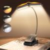 imageGlocusent Wingy Book Light 48 LED Reading Light with Timer ampamp Sleep Aid 2Switch 5 Brightness ampamp 3Color Adjust Rechargeable Clip on Book Light for Reading at Night in Bed Book Lamp for Book Loversblack