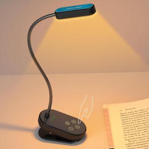 imageGlocusent 16 LED Mini Book Light for Reading in Bed Clip On Reading Light Rechargeable ampamp Long Lasting for 80Hrs 3 Colors ampamp 5 Brightness Levels Perfect Reader Gifts Book Lovers Kids GreenBlack