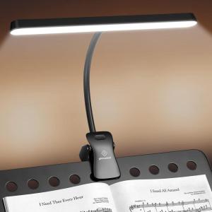 imageGlocusent 57 LED Super Bright Music Stand Light Eye Caring Clipon Piano Light 3 Color ampamp 5 Brightness USBC Rechargeable Long Lasting up to 140 Hrs Perfect for The Piano Sheet MusicBlack