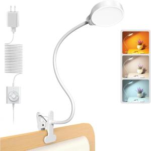 imageGlocusent Clip on Light 72LED Clip on Lamp with Amber Night Light 3 Colors ampamp 5 Brightness Bed Lamp 30Min Auto Off Timer Perfect Eye Charging Reading Lamps for BedBunk BedWhite