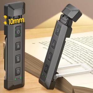 imageGlocusent Extendable Book Lights for Reading at Night 5 Enhanced Brightness ampamp 3 Colors with Sleep Aid ampamp Timers Clip on USB Rechargeable Reading Light for Books in Bed Ideal Gifts for Book LoversGray