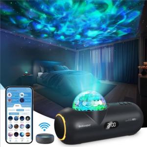 imageGlocusent Star Projector 16 Colors Aurora Galaxy Projector with 65 Soothing Sounds 8 Scenes Modes Builtin 51Bluetooth Speaker Works with App 24Ghz WiFi