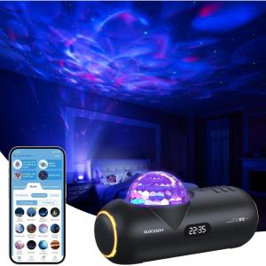 imageGlocusent Star Projector ampamp White Noise Sound Machine with 60 Soothing Sounds for Deep Sleep Galaxy Projector with HiFi Quality Bluetooth Speaker for Bedroom Work with App 24Ghz WiFi