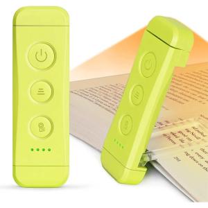 imageGlocusent USB Rechargeable Book Light for Reading in Bed Portable Clipon LED Reading Light 3 Amber Colors ampamp 5 Brightness Dimmable Compact ampamp Long Lasting Perfect for Book Lovers KidsGreen