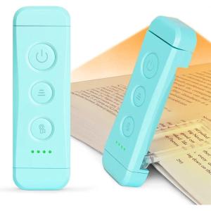 imageGlocusent USB Rechargeable Book Light for Reading in Bed Portable Clipon LED Reading Light 3 Amber Colors ampamp 5 Brightness Dimmable Compact ampamp Long Lasting Perfect for Book Lovers KidsBlue