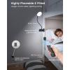 imageGlocusent Brighter Clip on Lamp with Remote EyeCaring Clip on Light for Bed Headboard 3 Color ampamp 5 Brightness Bed Lamp 30Min AutoOff Timer Reading Light with AdapterBlack