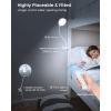 imageGlocusent Brighter Clip on Lamp with Remote EyeCaring Clip on Light for Bed Headboard 3 Color ampamp 5 Brightness Bed Lamp 30Min AutoOff Timer Reading Light with AdapterWhite