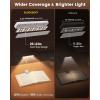 imageGlocusent 26 LED Rechargeable Book Light 1200 mAh Battery for 90 Hrs 5 Amber Colors ampamp Stepless Dimming Book Lights for Reading at Night  Portable Clip on Reading Light for Book Lovers KidsWhite