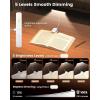 imageGlocusent 26 LED Rechargeable Book Light 1200 mAh Battery for 90 Hrs 5 Amber Colors ampamp Stepless Dimming Book Lights for Reading at Night  Portable Clip on Reading Light for Book Lovers KidsWhite