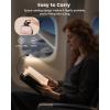 imageGlocusent 26 LED Rechargeable Book Light 1200 mAh Battery for 90 Hrs 5 Amber Colors ampamp Stepless Dimming Book Lights for Reading at Night  Portable Clip on Reading Light for Book Lovers KidsBlack