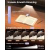 imageGlocusent 26 LED Rechargeable Book Light 1200 mAh Battery for 90 Hrs 5 Amber Colors ampamp Stepless Dimming Book Lights for Reading at Night  Portable Clip on Reading Light for Book Lovers KidsPurple